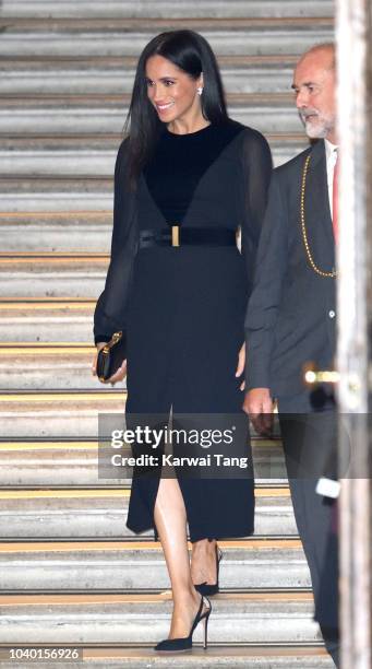 Meghan, Duchess of Sussex opens the 'Oceania' Exhibition at the Royal Academy of Arts on September 25, 2018 in London, England. 'Oceania' is the...