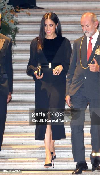 Meghan, Duchess of Sussex opens the 'Oceania' Exhibition at the Royal Academy of Arts on September 25, 2018 in London, England. 'Oceania' is the...