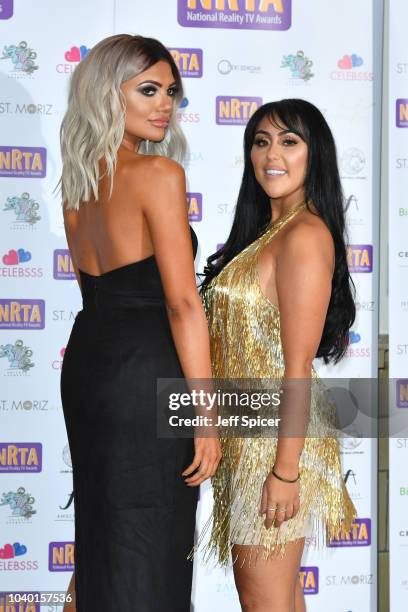 Abbie Holborn and Sophie Kasaei attend the National Reality TV Awards held at Porchester Hall on September 25, 2018 in London, England.