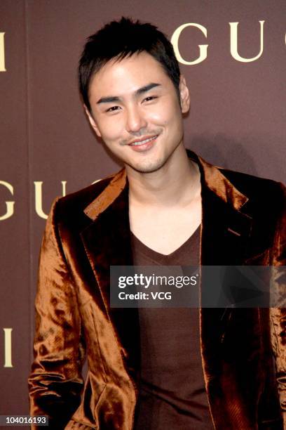 Chinese actor Ethan Ruan attends GUCCI new products press conference at Taipei World Trade Center Hall 2 on September 10, 2010 in Taipei, Taiwan of...
