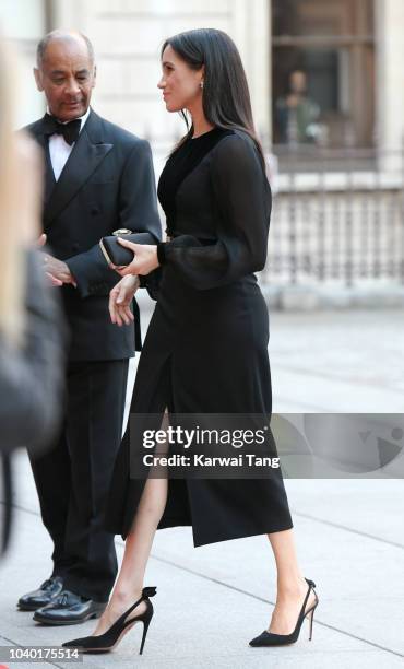 Meghan, Duchess of Sussex opens the 'Oceania' Exhibition at the Royal Academy of Arts on September 25, 2018 in London, England. 'Oceania' is the...