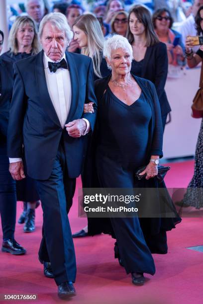 David Mills and Actress Judi Dench attends 'Red Joan' premiere during the 66th San Sebastian International Film Festival at Kursaal Palace on...