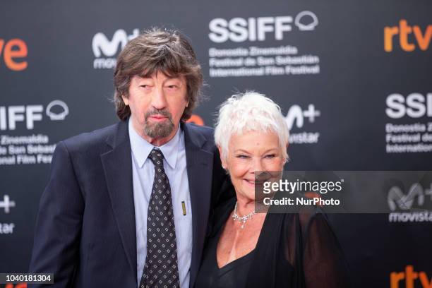 Trevor Nunn and Actress Judi Dench attends 'Red Joan' premiere during the 66th San Sebastian International Film Festival at Kursaal Palace on...