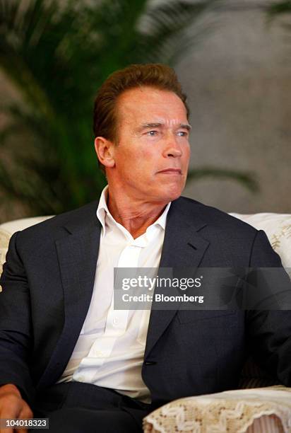 24 California Governor Arnold Schwarzenegger Visits Canada Stock Photos