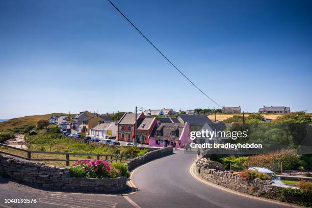 quaint village of doolin, ireland in summer - galway stock pictures, royalty-free photos & images