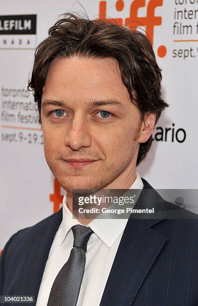 Actor James McAvoy arrives at "The Conspirator" Premiere held at Roy Thomson Hall during the 35th Toronto International Film Festival on September...