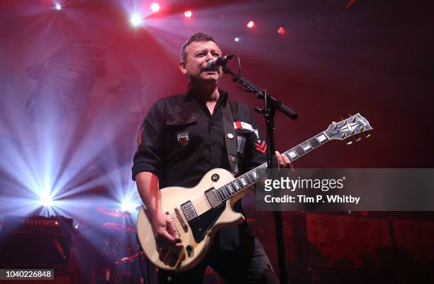 James Dean Bradfield of the Manic Street Preachers performing at Absolute Radio's 10th birthday gig at O2 Shepherd's Bush Empire on September 25,...