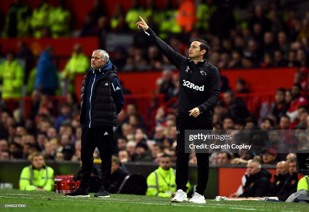 Manchester United v Derby County - Carabao Cup Third Round