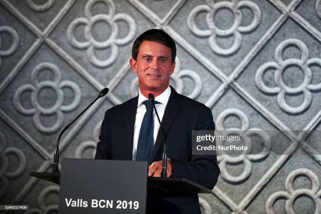 Manuel Valls Announces Candidacy To Be Mayor Of Barcelona
