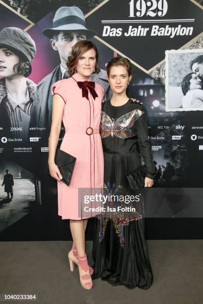 German actress Fritzi Haberlandt and German actress Liv Lisa Fries attend the premiere of the film '1929 - Das Jahr Babylon' at Delphi Filmpalast on...