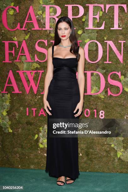 Marica Pellegrinelli attends the Green Carpet Fashion Awards at Teatro Alla Scala on September 23, 2018 in Milan, Italy.