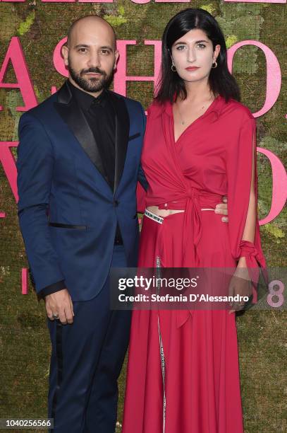 Alessandro Biasi and Valentina Siragusa attend the Green Carpet Fashion Awards at Teatro Alla Scala on September 23, 2018 in Milan, Italy.