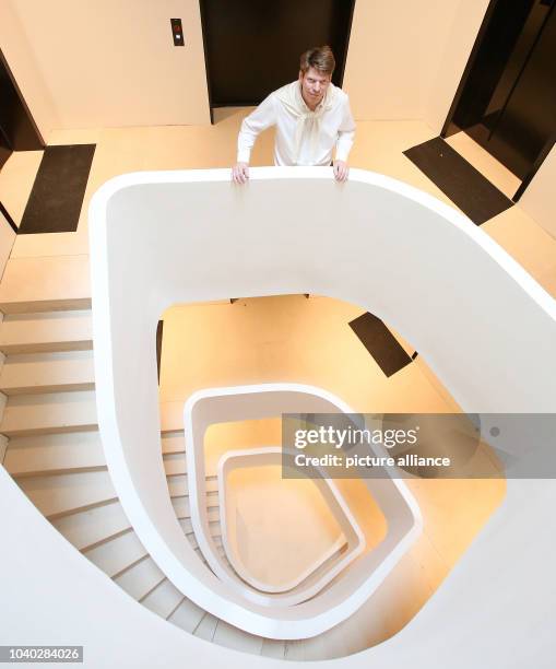 Xing founder and building contractor of the 'Apartimentum,' Lars Hinrichs, stands in the stairwell of the 'Apartimentum' in Hamburg, Germany, 01...