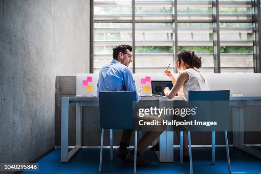 Young business people in the modern office working together. Young business people in the modern office working together.