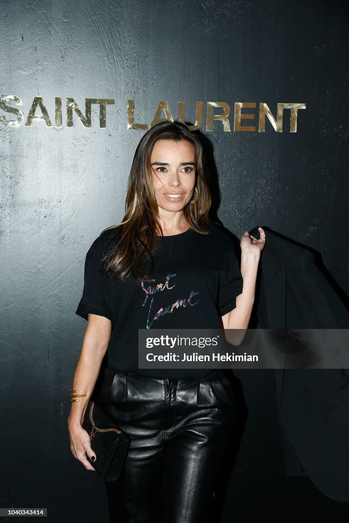 Elodie Bouchez attends the Saint Laurent show as part of the Paris