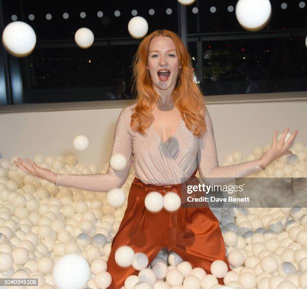 Victoria Clay attends the Olay Celebrity and Influencer launch party at Sky Garden on September 25, 2018 in London, England.