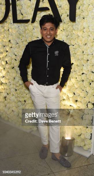 Raghav Tiberwal attends the Olay Celebrity and Influencer launch party at Sky Garden on September 25, 2018 in London, England.