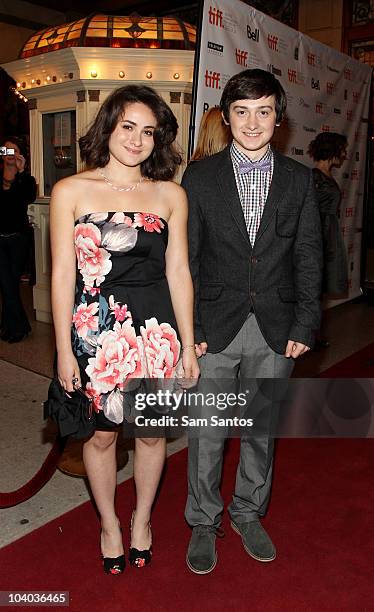 Actors Yasmin Paige and Craig Roberts attend the "Submarine" Premiere held at Winter Garden Theatre during the Toronto International Film Festival on...