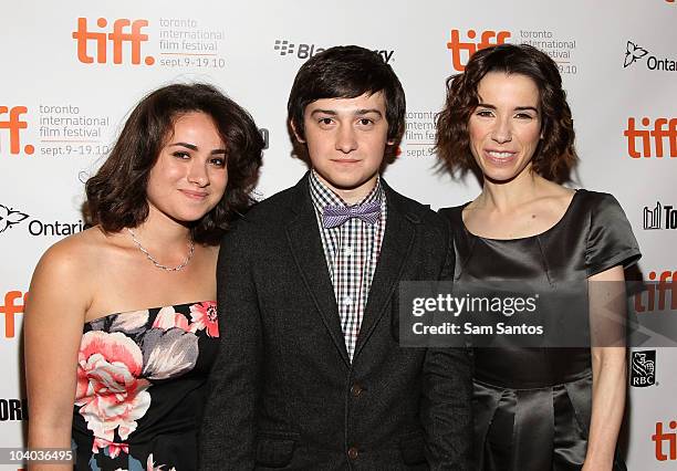 Actors Yasmin Paige, Craig Roberts and Sally Hawkins attend the "Submarine" Premiere held at Winter Garden Theatre during the Toronto International...