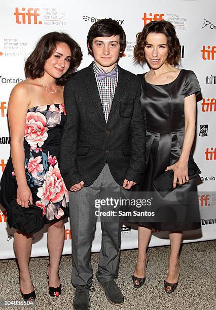 Actors Yasmin Paige, Craig Roberts and Sally Hawkins attend the "Submarine" Premiere held at Winter Garden Theatre during the Toronto International...