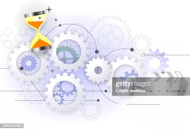 time gears - clock gears background stock illustrations