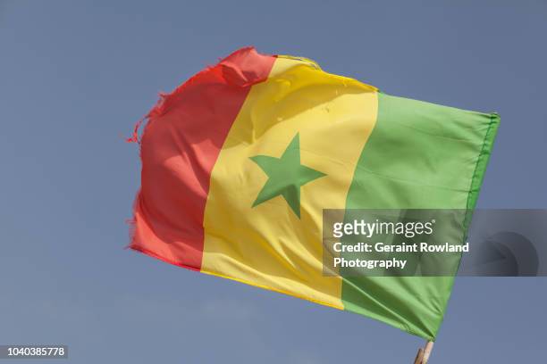 the flag of senegal, dakar - senegal landscape stock pictures, royalty-free photos & images