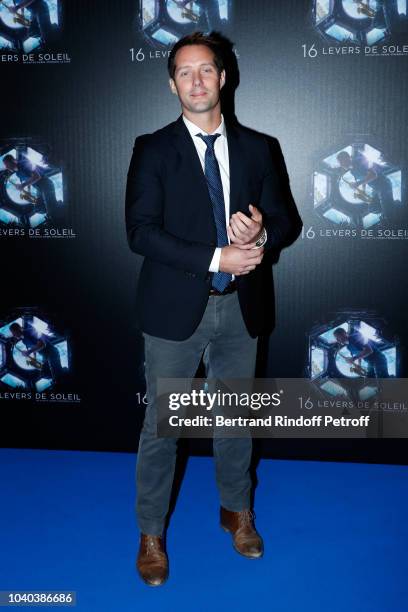 Astronaut Thomas Pesquet attends the "16 Levers de Soleil" Paris Premiere at Le Grand Rex on September 25, 2018 in Paris, France.