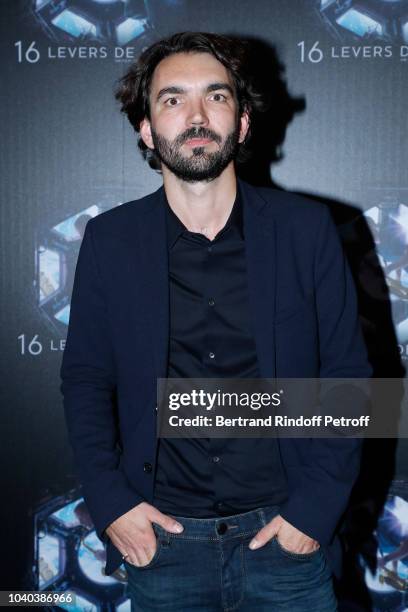 Director Pierre-Emmanuel Le Goff attends the "16 Levers de Soleil" Paris Premiere at Le Grand Rex on September 25, 2018 in Paris, France.