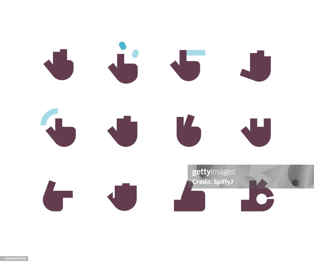Gestures Flat icons