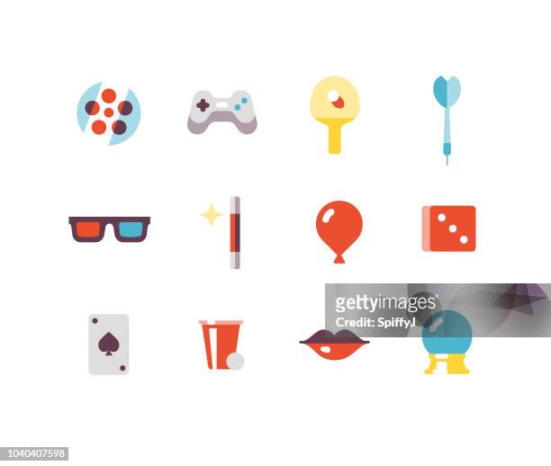 ilustrações de stock, clip art, desenhos animados e ícones de entertainment flat icons - dardo