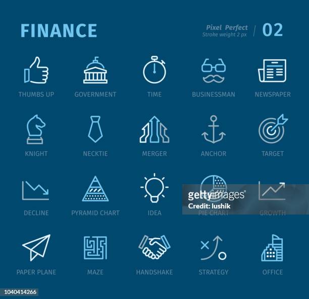 finanzen - gliederung symbole mit bildunterschriften - identification chart stock-grafiken, -clipart, -cartoons und -symbole