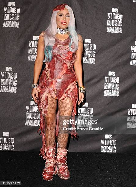 Lady Gaga attends the 2010 MTV Video Music Awards at Nokia Theatre L.A. Live on September 12, 2010 in Los Angeles, California.