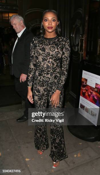 Samira Mighty seen attending National Reality TV Awards at Porchester Hall on September 25, 2018 in London, England.