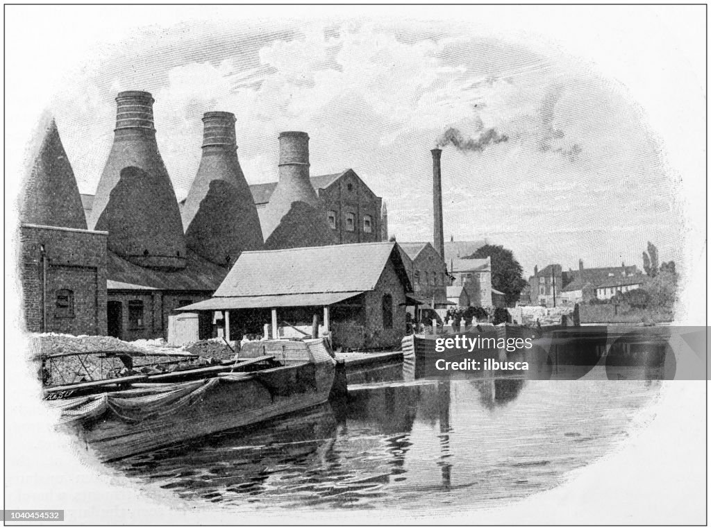 Antieke foto: Koninklijke Porselein werken, Worcester