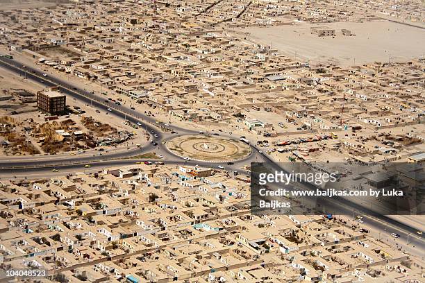 aerial north kabul view - afghanistan aerial stock pictures, royalty-free photos & images