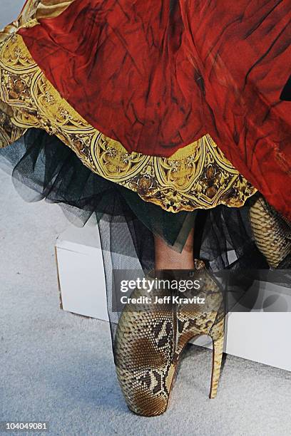 Lady Gaga arrives at the 2010 MTV Video Music Awards held at Nokia Theatre L.A. Live on September 12, 2010 in Los Angeles, California.