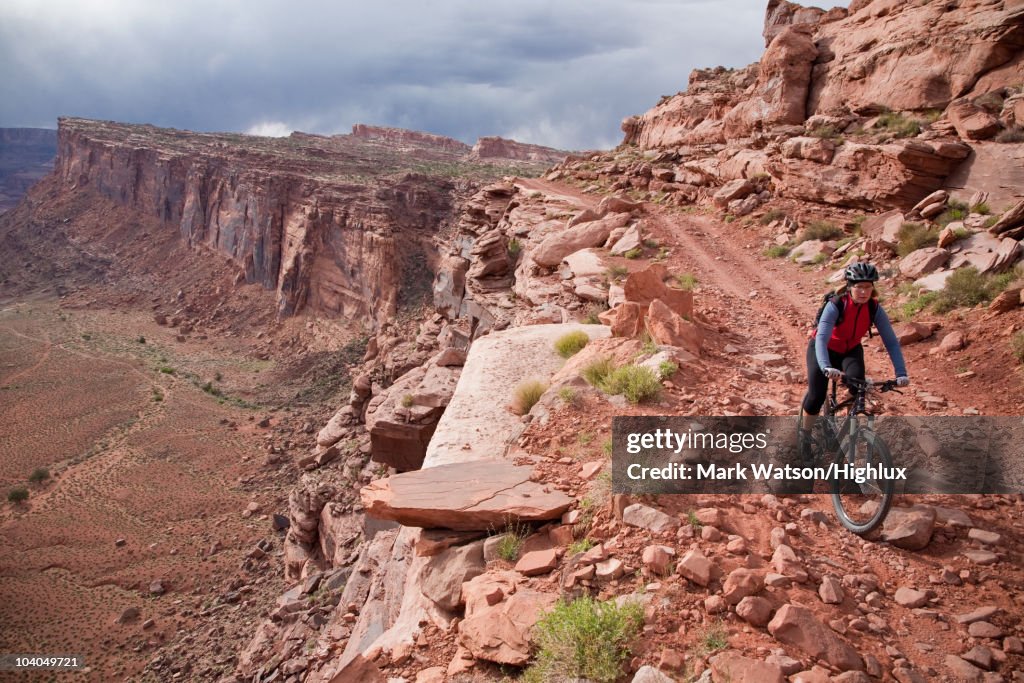 Mountain biker, Amasa Back Trail, Utah