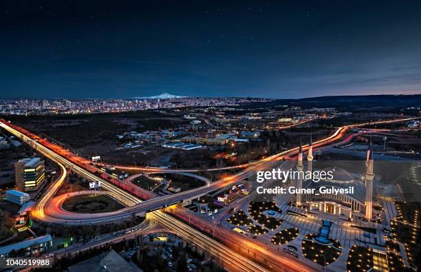 ahmet hamdi akseki mesquita a cidade capital da turquia, ancara. - ankara turkey - fotografias e filmes do acervo