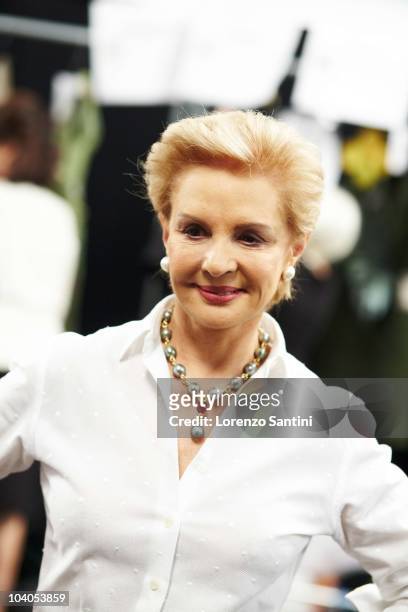 Carolina Herrera attends the Carolina Herrera Spring 2011 fashion show during Mercedes-Benz Fashion Week at The Theater at Lincoln Center on...