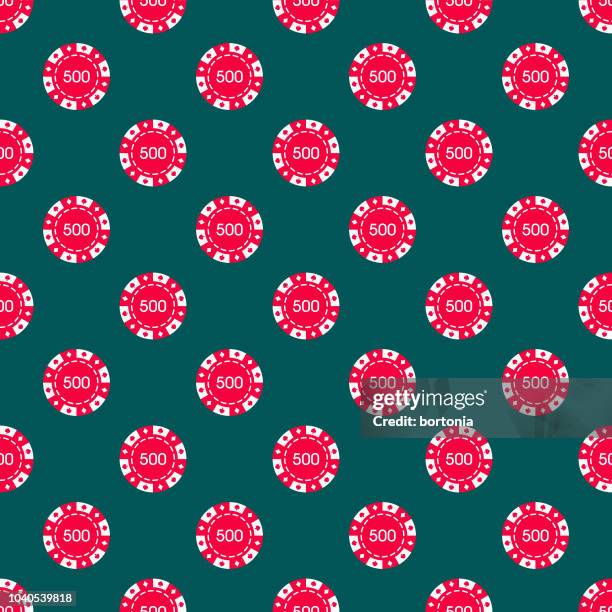 poker chip seamless pattern - gambling chip stock illustrations