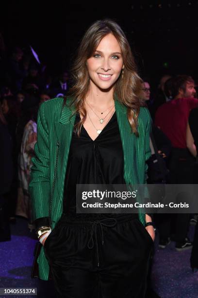 Ophelie Meunier attends the ETAM show as part of the Paris Fashion Week Womenswear Spring/Summer 2019 on September 25, 2018 in Paris, France.