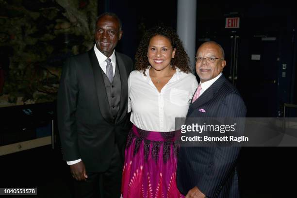 President and CEO of the Africa-America Institute Kofi Appenteng, Kelly Cristina Nascimento. And Professor Henry Louis "Skip" Gates Jr. Attend the...