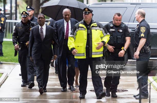 Actor/stand-up comedian Bill Cosby arrives for sentencing for his sexual assault trial at the Montgomery County Courthouse on September 25, 2018 in...