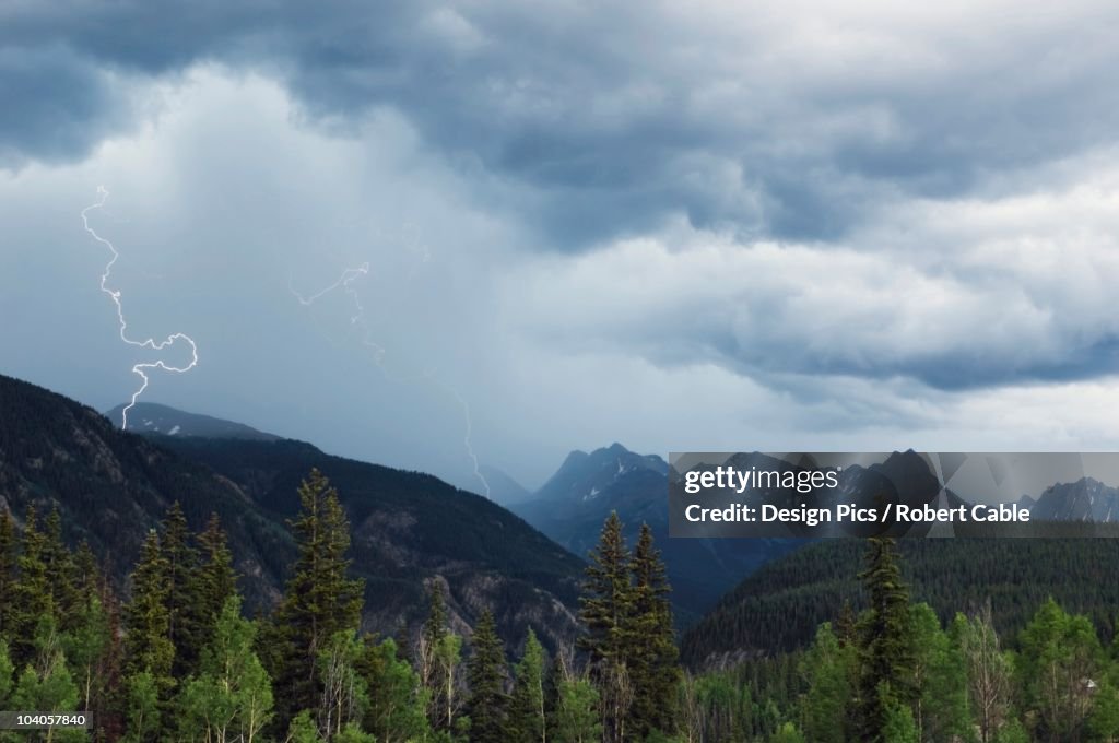 Lightning Strikes In The Weminuche Wilderness During A Severe Summer Thunderstorm
