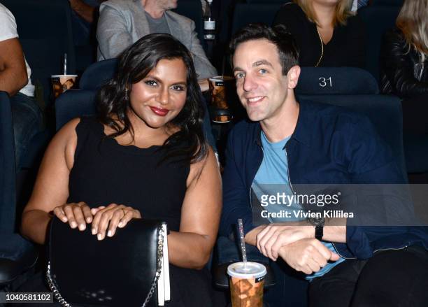 Mindy Kaling and BJ Novak attend LA Film Festival World Premiere Gala Screening Of THE OATH on September 25, 2018 in Los Angeles, California.