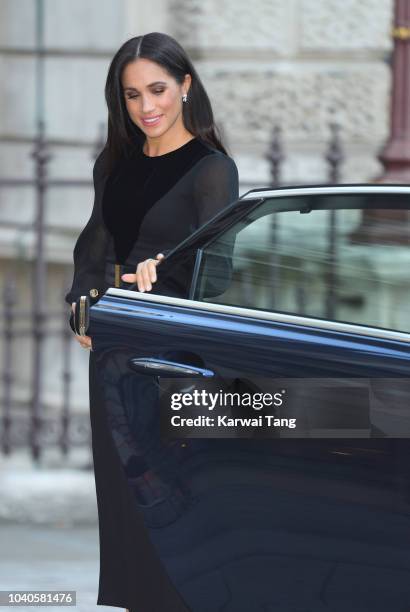 Meghan, Duchess of Sussex opens the 'Oceania' Exhibition at the Royal Academy of Arts on September 25, 2018 in London, England. 'Oceania' is the...