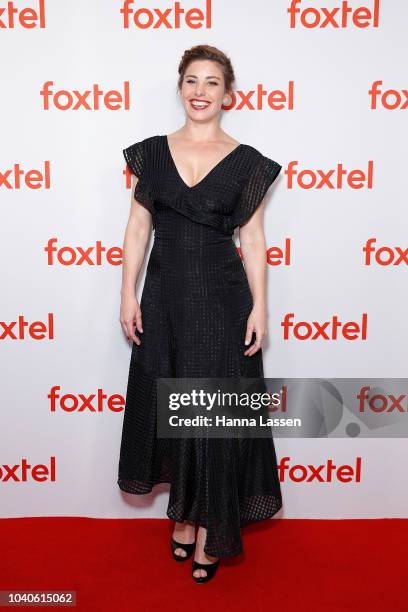 Brooke Satchwell attends Foxtel's 2018/2019 Drama Showcase at Dendy Opera Quays on September 26, 2018 in Sydney, Australia.