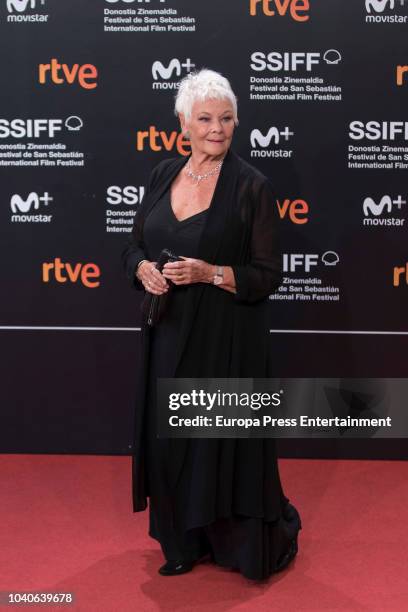 British actress Judi Dench attends Donostia Award photocall during 66th San Sebastian Film Festival on September 25, 2018 in San Sebastian, Spain.