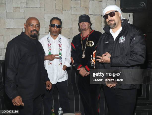 Sen Dog, Eric "Bobo" Correa, DJ Muggs and B-Real of Cypress Hill attend the Cypress Hill Album Release Release Party at Le Jardin on September 25,...