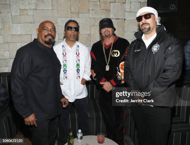 Sen Dog, Eric "Bobo" Correa, DJ Muggs and B-Real of Cypress Hill attend the Cypress Hill Album Release Release Party at Le Jardin on September 25,...